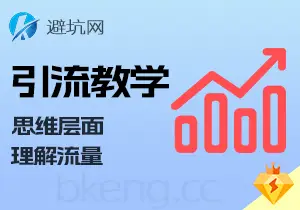 思考分析：引流系列教程，从思维层面理解流量（v2.0）-避坑网-只求少走弯路！